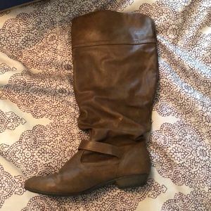 Knee high leather boots